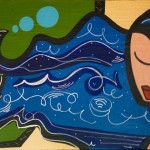 Easy Breezy 24x36" 2009 - Acrylic & Oil Pen on canvas