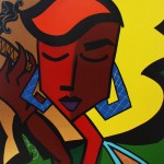 I Breathe Your Air 40x30" Acrylic & Oil Pen on Canvas